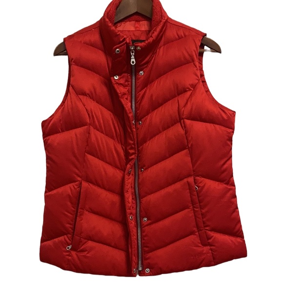 Eddie Bauer EB550 Premium Goose Down Puffer Vest Red Size Large - Picture 2 of 11